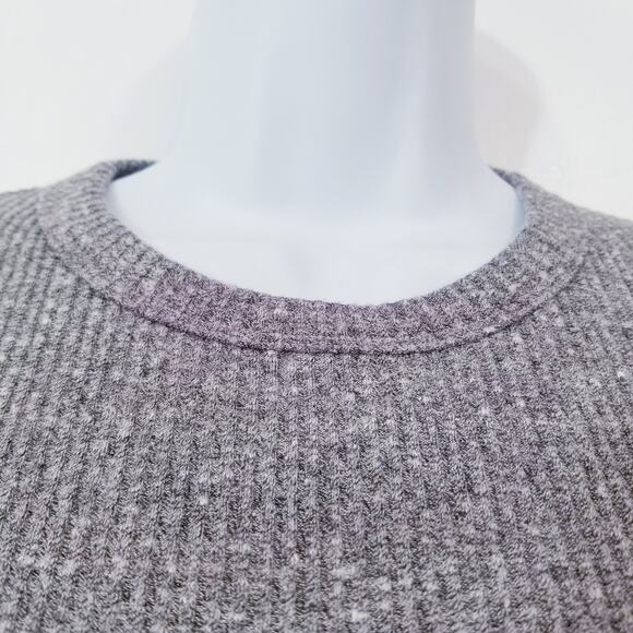 Enzo Costa Ribbed Knit Mini Dress Sleeveless Crewneck - Picture 7 of 14